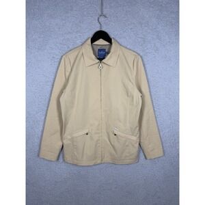 Faconnable Loro Piana Storm System Jacket Women's M Beige Rain Wind Coat